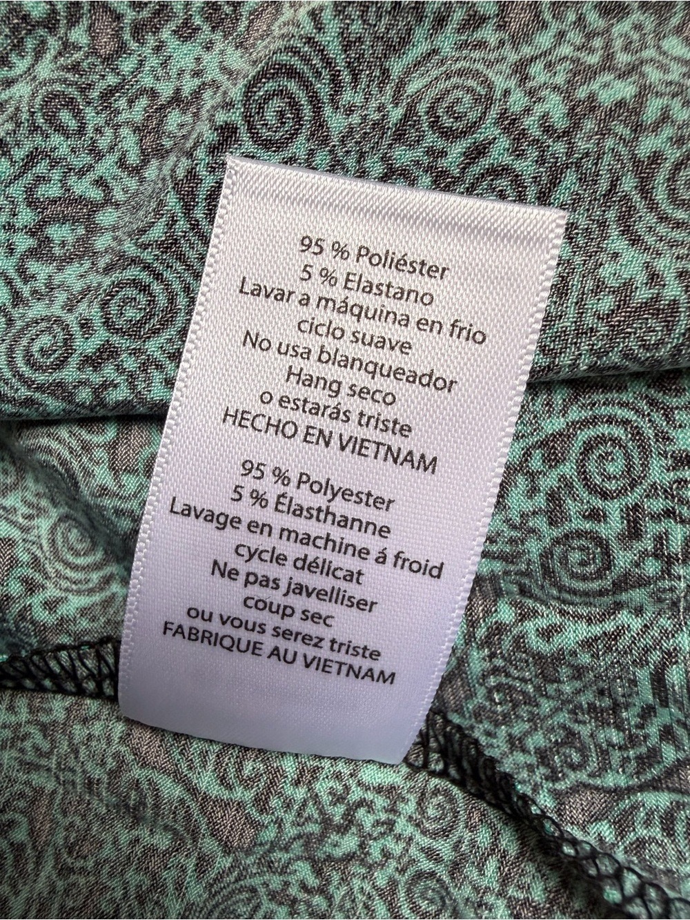 LuLaRoe Teal  Printed Jacket,EUC,Size L - Picture 9 of 11